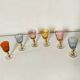 6 blown crystal liqueur glasses from Bohemia, 1960s