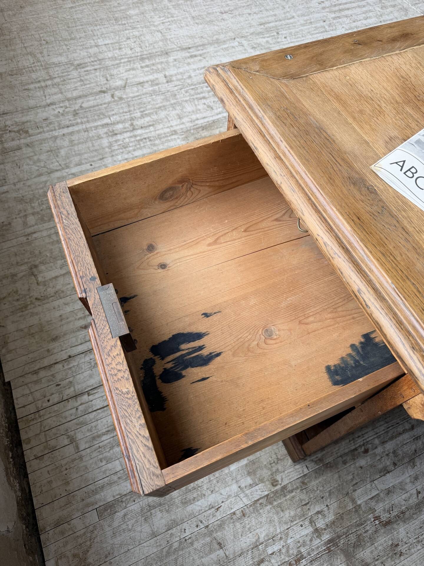 Counter or desk in oak from the 1950s.