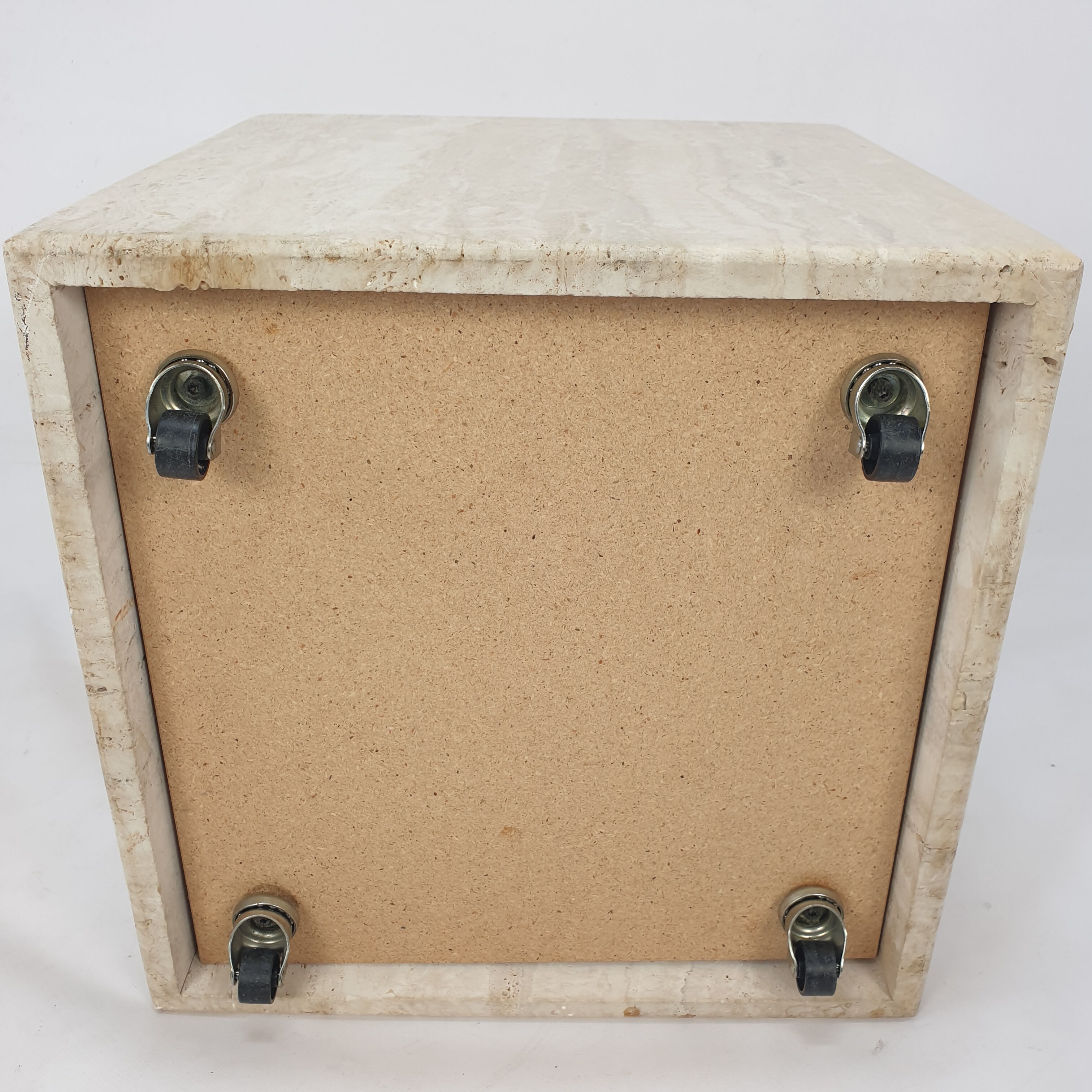 Italian Travertine Side Table, 1980's