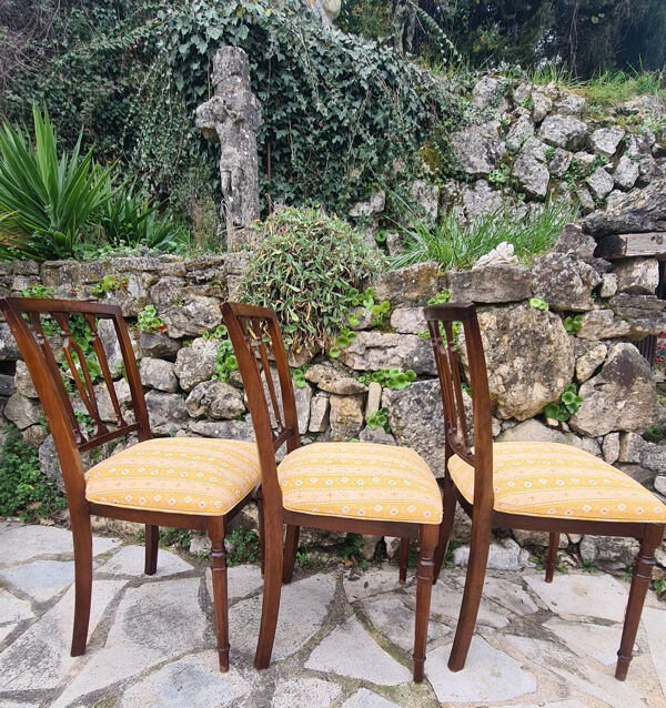 Mobilier de salon anglais en acajou vers 1900