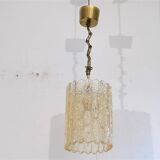 Glass and brass pendant lamp by Carl Fagerlund 1970