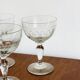 6 19th century guilloche stemmed glasses