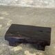 Small stool, black solid teak accent stool wabi-sabi L30 W8.5 H6.