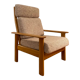 Relax armchair Scandinavian style chaise longue in wood and wool