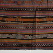 Tapis Kilim Anatolien Vintage – Rayures Ethniques, Tissé Main , 176x242 Cm