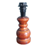 Lamp, turned wooden base
