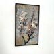 Swedish Stone work on Panel “Äppelblom” By Olga Aue‑Birkfeldt, Framed 52×32cm