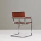 S34 dining armchair in cognac saddle leather by Mart Stam for Fasem, 1970s