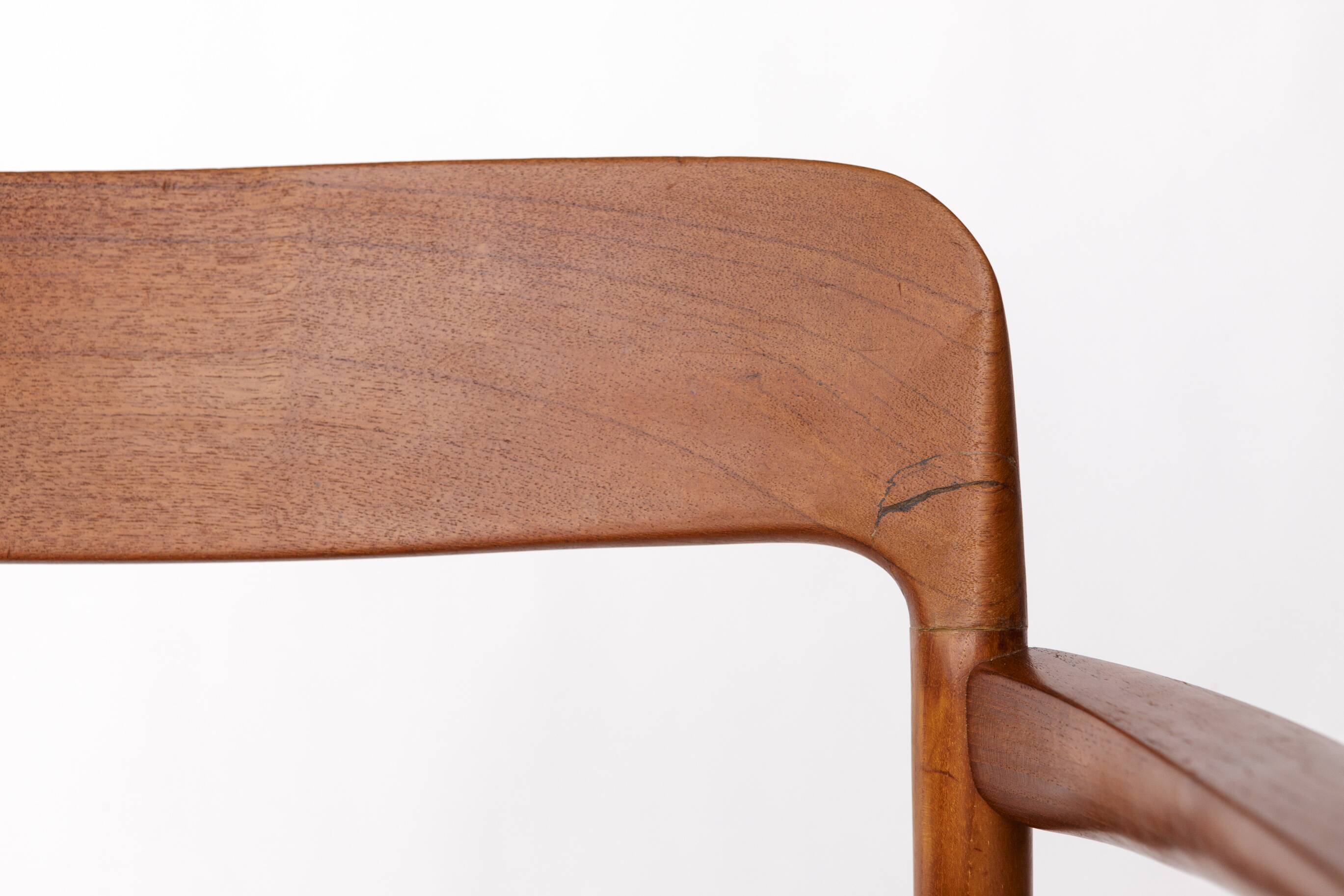 Niels Otto Møller Armchair No. 56 – Teak & Danish Cord –1954 Danish Vintage