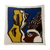 Portrait à la sculpture, acrylique sur papier
