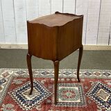 Louis XV style cherry wood bedside table from the 1950s