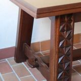 Large rustic farmhouse table with extensions