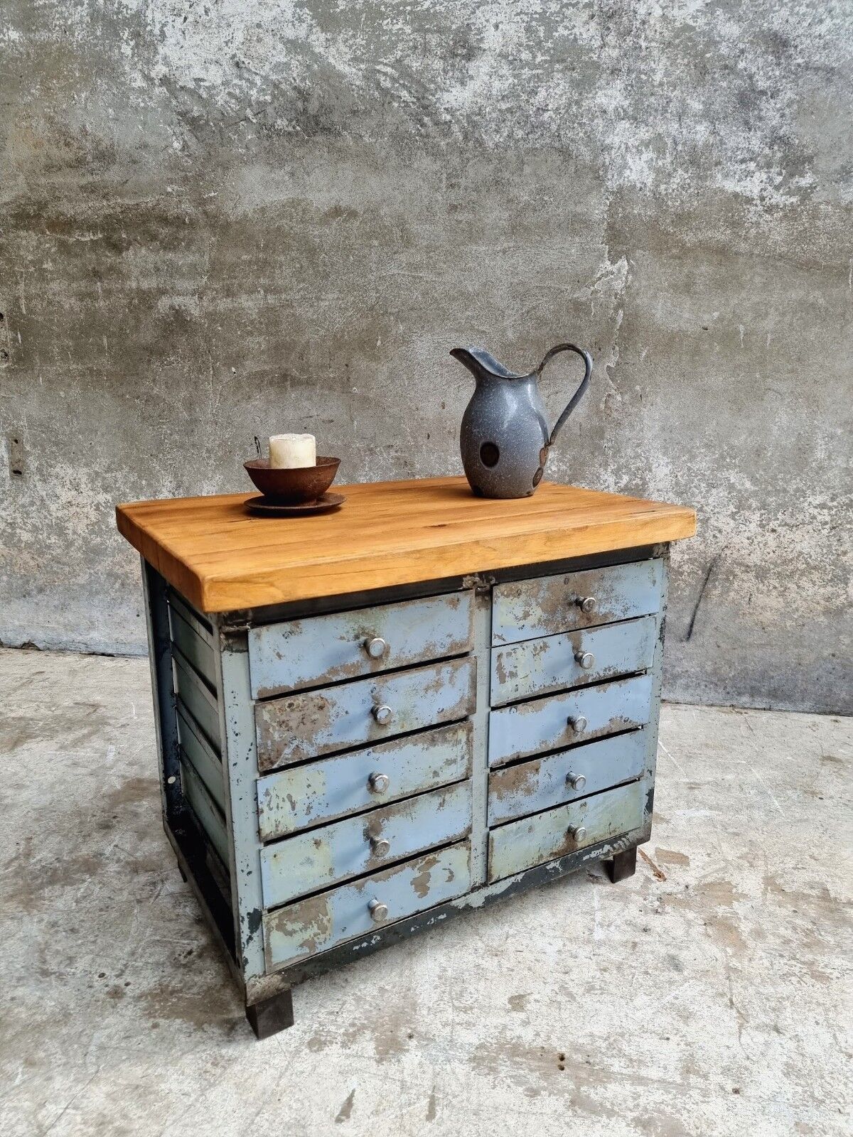 Industrial chest of drawers steel TV sideboard