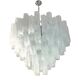 Modern Large Venetian White Alabastro Tronchi Murano Glass Chandelier