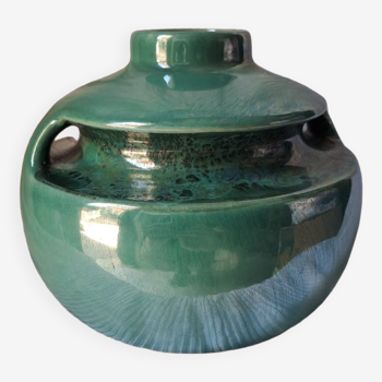 Turquoise green ball vase