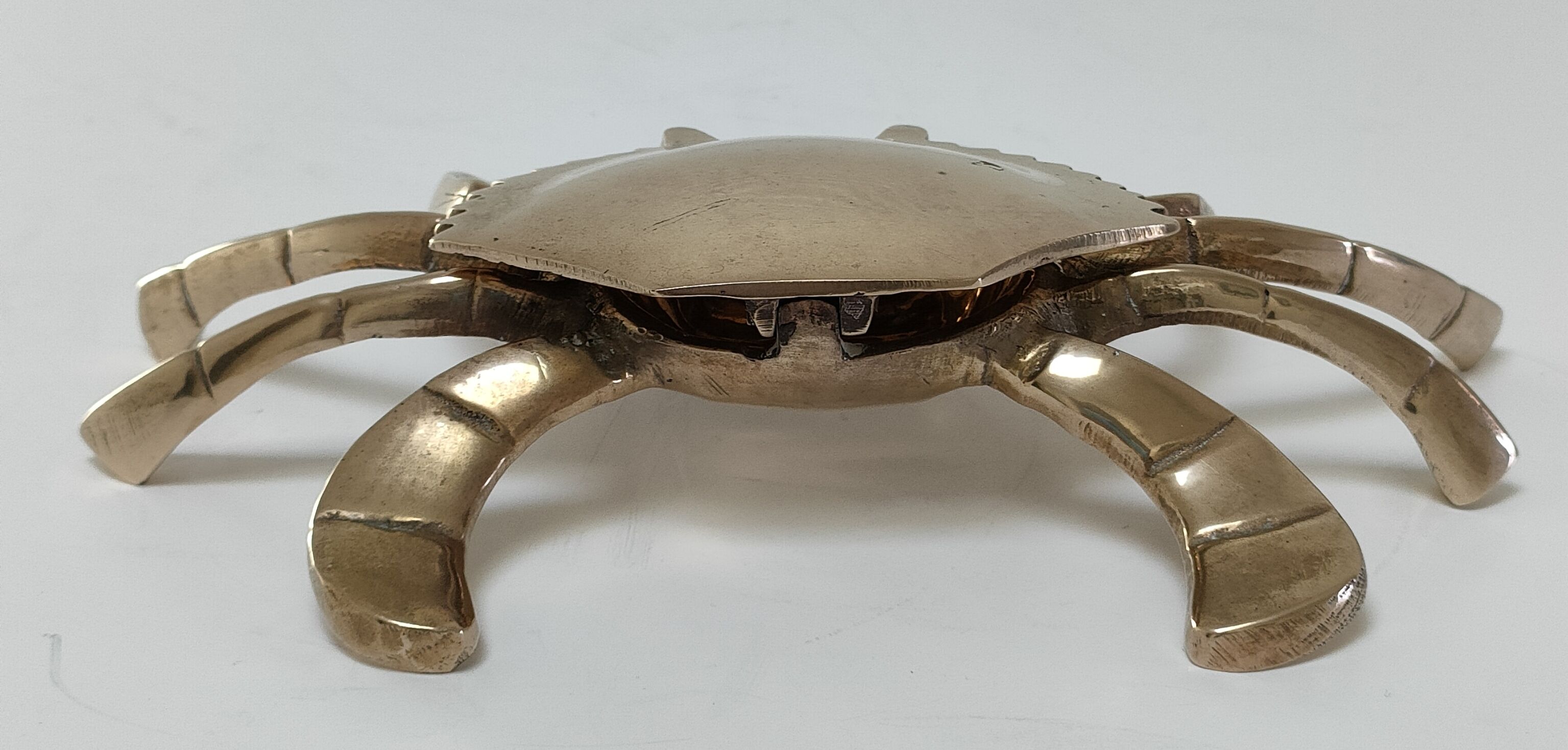Vintage solid brass crab