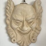 Ancient Rare Head Face Mascaron Satyr Mask Pottery Bavent France Clay