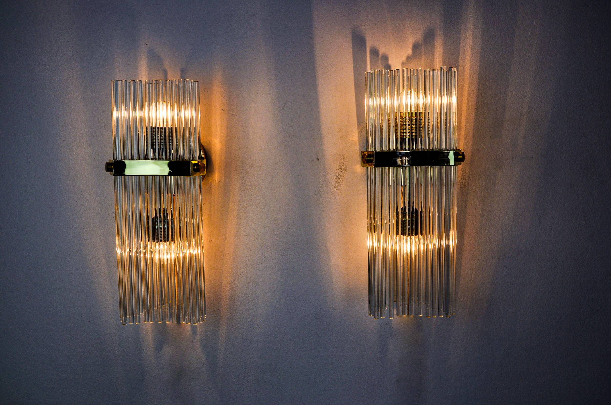 Pair of wall lights from Sciolari for Lightolier, Italy, 1970
