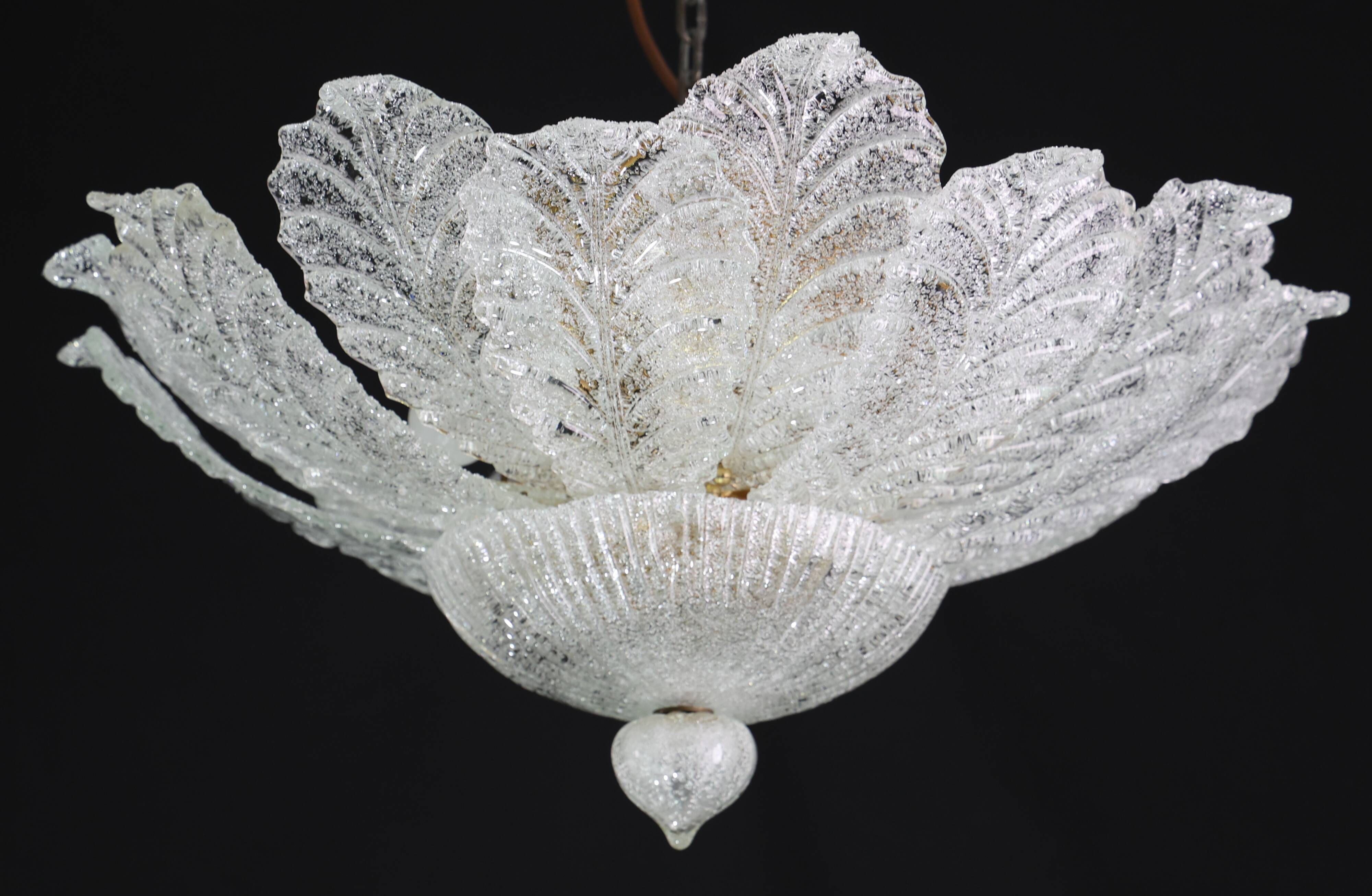 Turin, Italian Murano Glass Ceiling Light or Flush Mount, 1970s