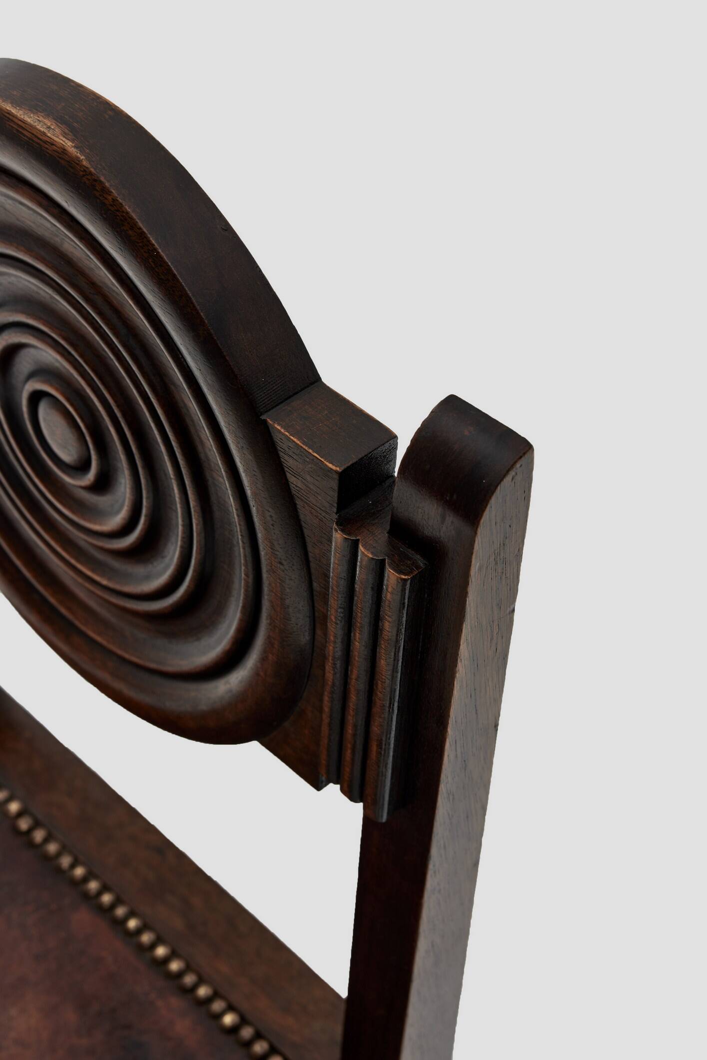 Ensemble de six chaises de salle à manger, acajou, France, années 1930 - Etienne Kohlmann