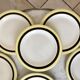 Set of 9 dessert plates salins "texas" 50s