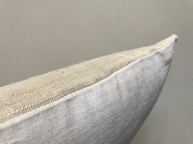 Farm hemp cushion 19th back of old linen 40cm x 30cm