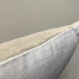 Coussin en chanvre de ferme 19e dos de vieux lin 40cm x 30cm