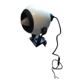 Lampe boule eye ball années 70 blanche et noire