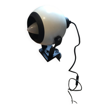 70s black and white eye ball globe lamp