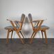 Pair of Scandinavian bridge armchairs, 1960