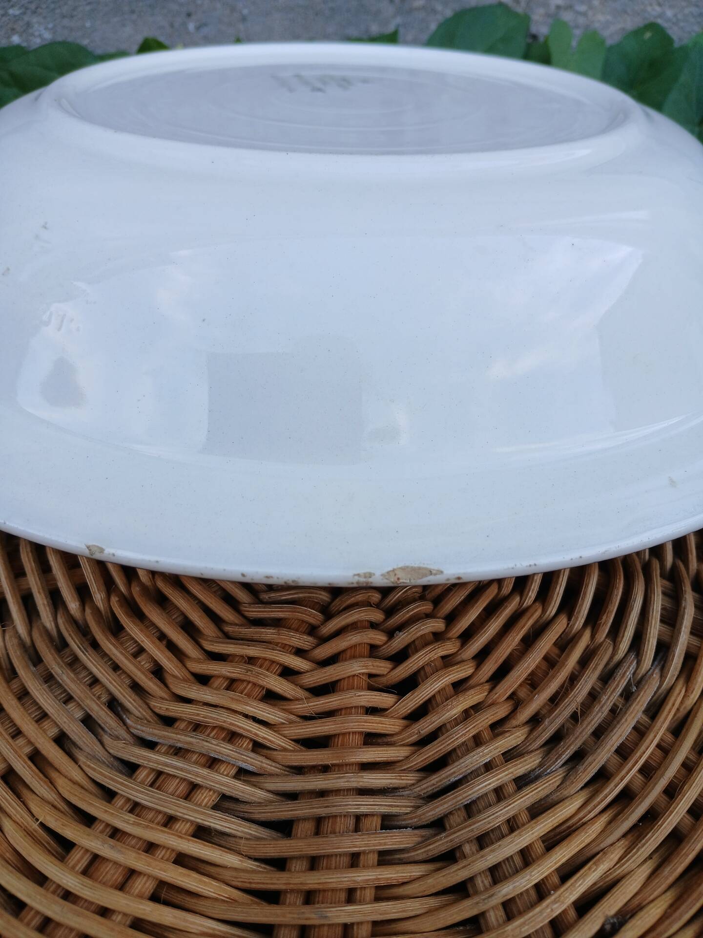 Shallow round plate Digoin and Sarreguemines