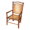 Canned armchair wood imitation bamboo, colonial armchair, interior decoration