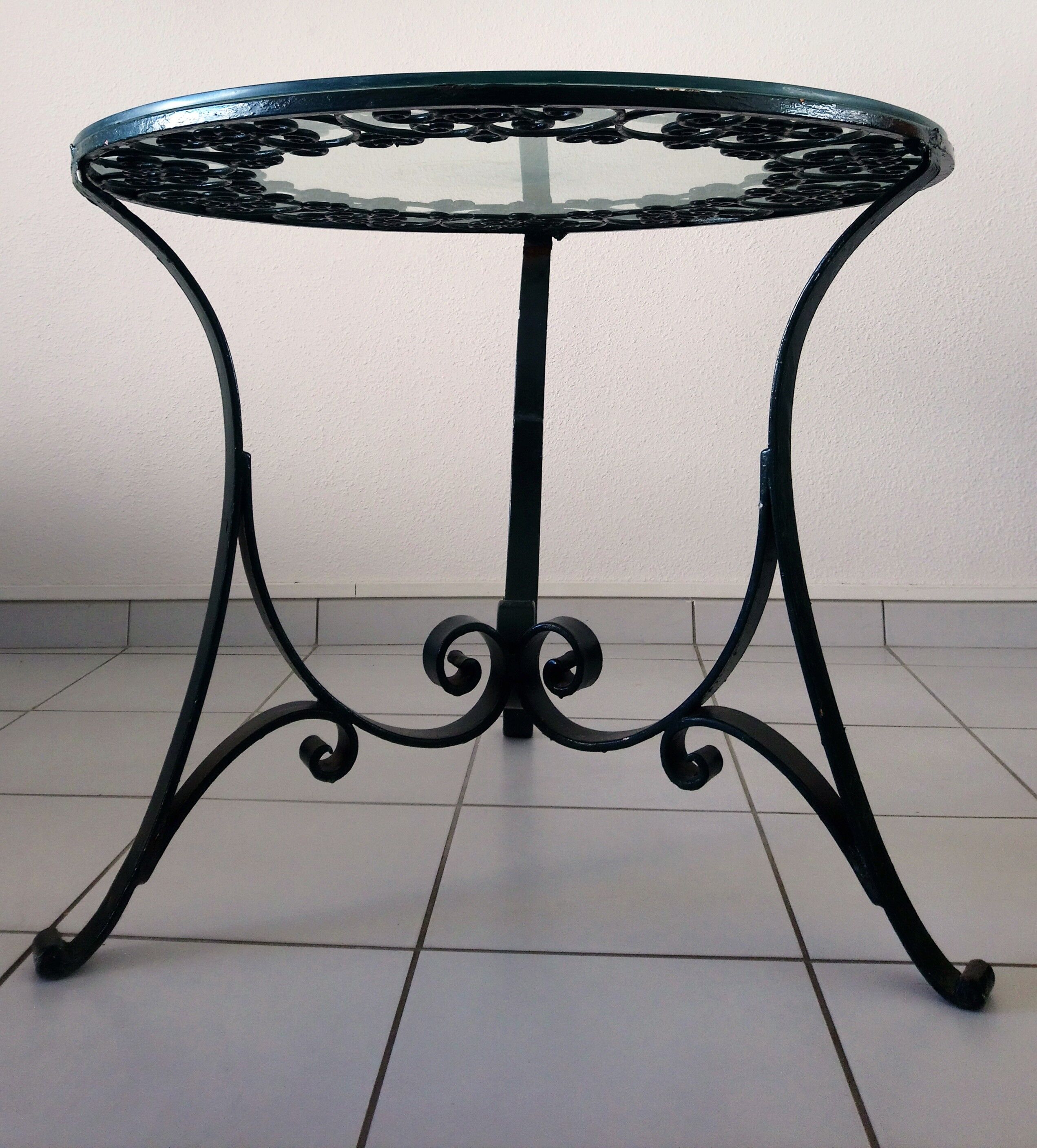 Garden set in wrought iron 60s