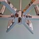 Space Age chandelier in chromed metal, 18 light points, 1970
