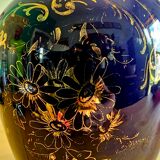 Cobalt blue and gold vase