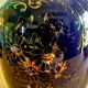 Vase bleu cobalt et or