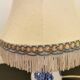 Gien porcelain lamp fringed lampshade