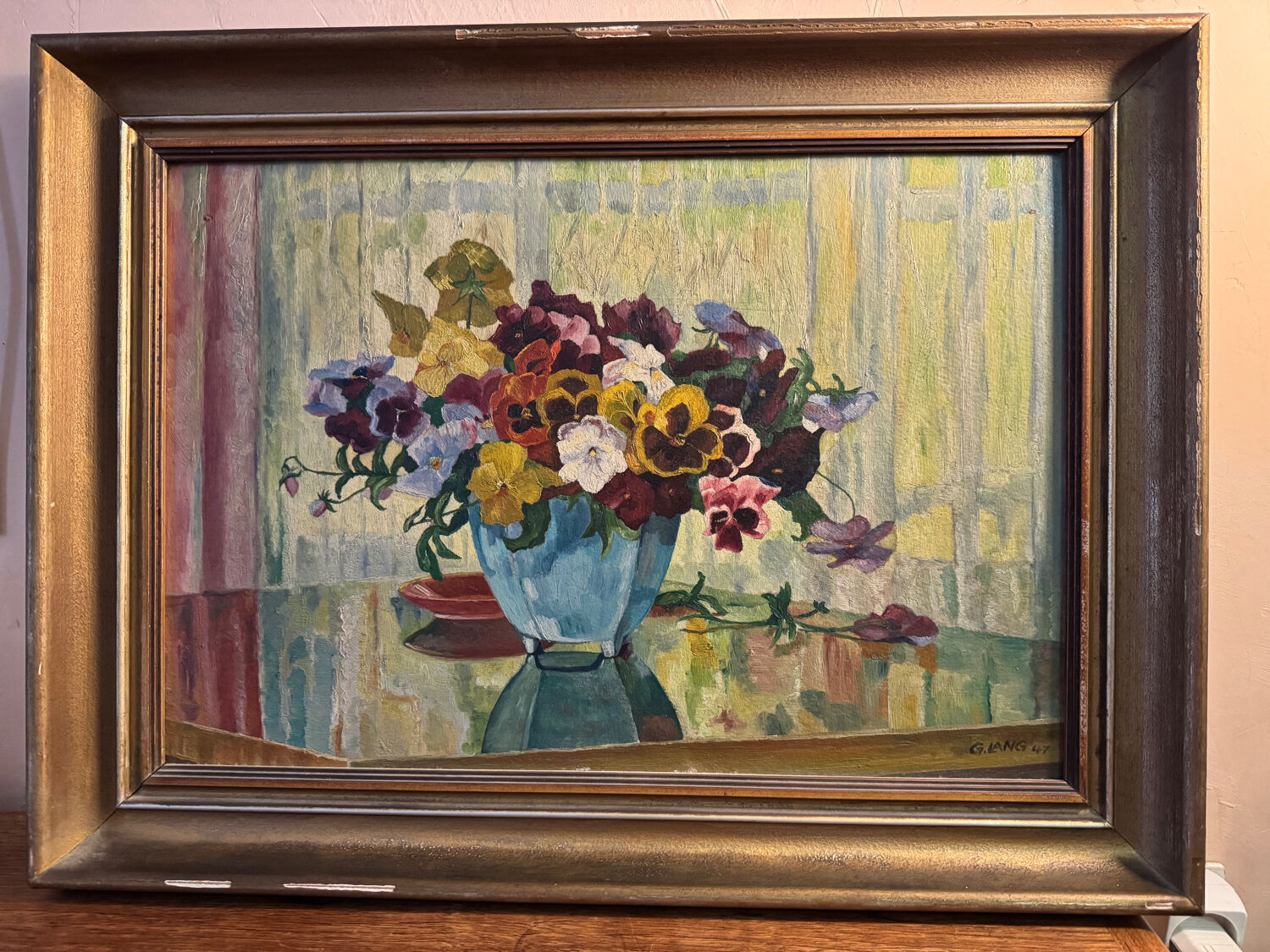 Painting, still life, G. Lang, 1947