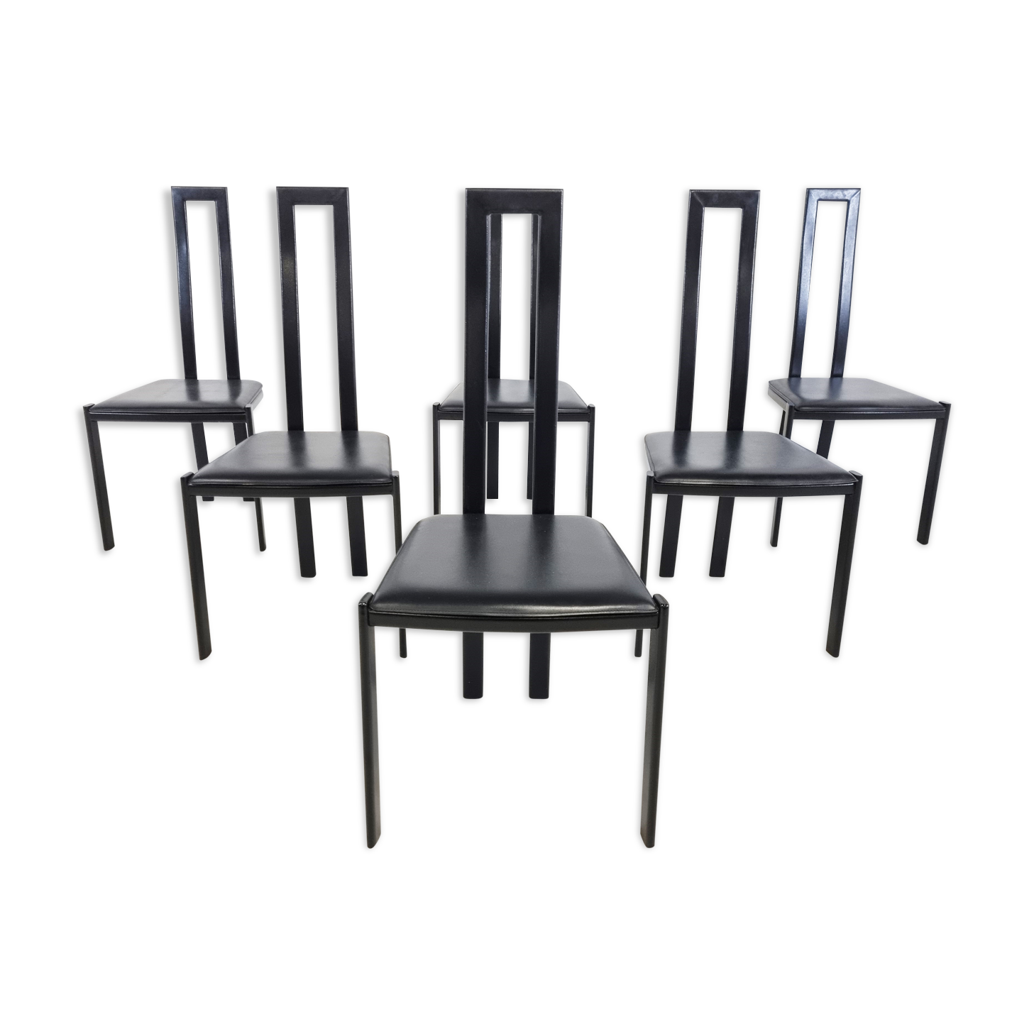 Vintage postmodern dining chairs, 1980s