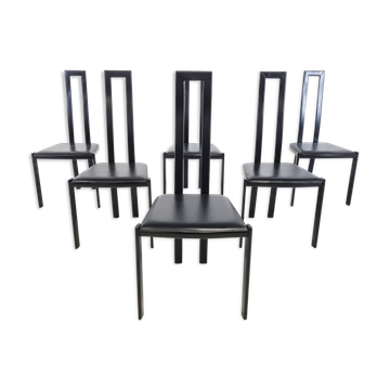 Vintage postmodern dining chairs, 1980s
