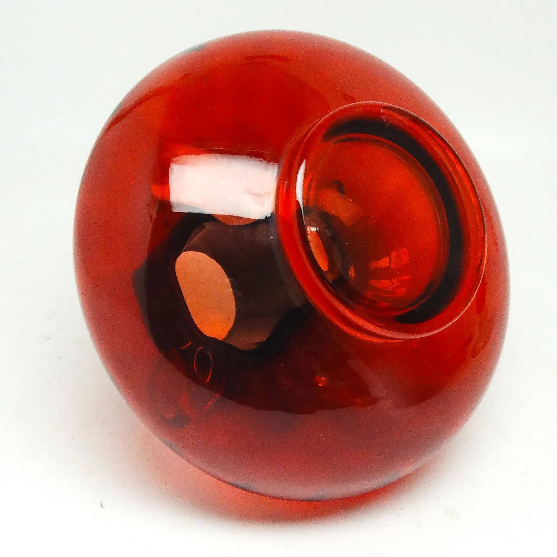 Mid-century modern vase, glass, Poland, 1970s