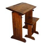 Architect's table and stool by Féret, France, 1890