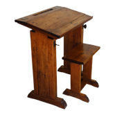 Architect's table and stool by Féret, France, 1890