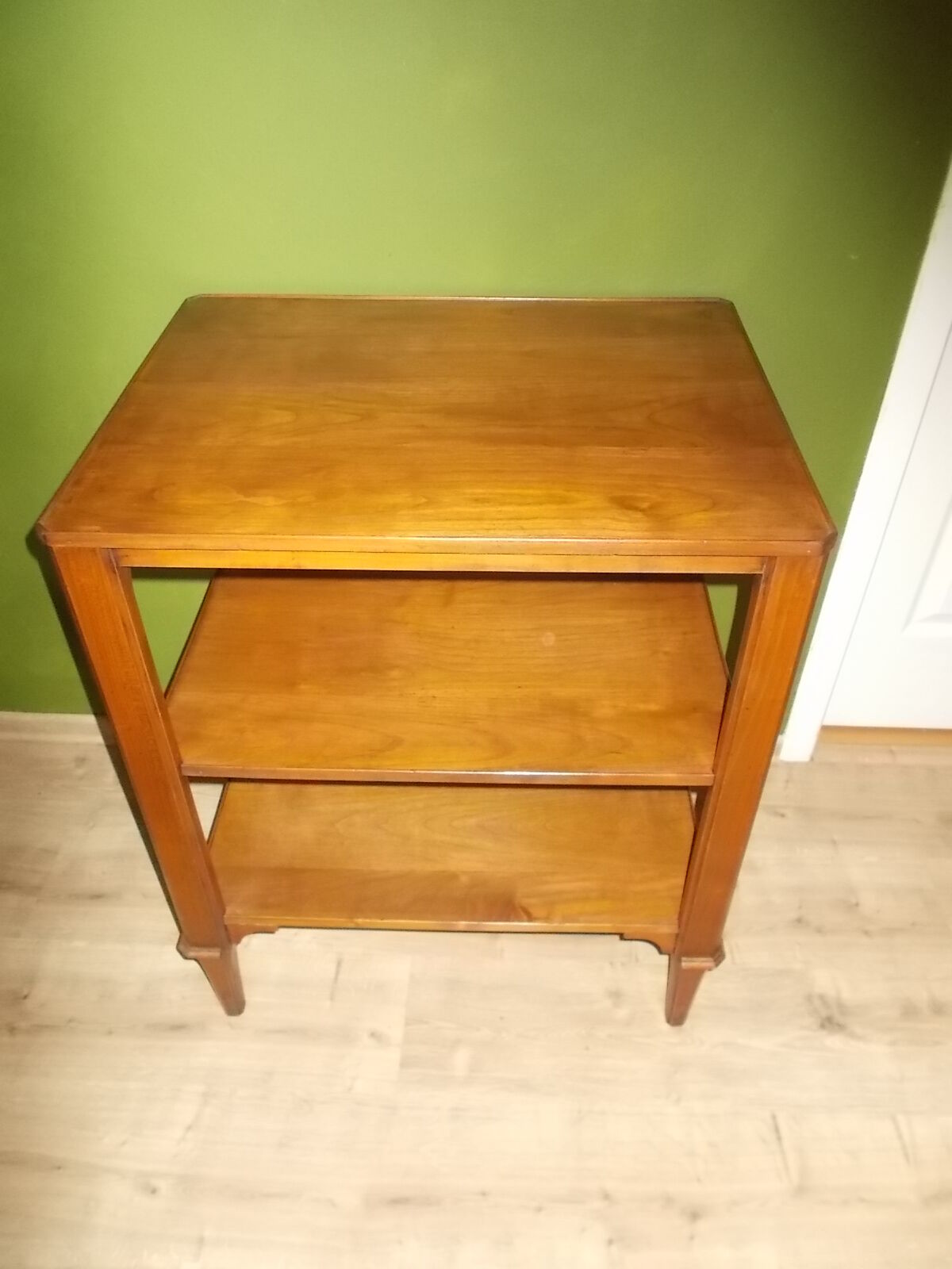 Cherry wood console side table