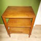 Cherry wood console side table
