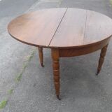 Walnut half moon console table time 1840 foot Jacob