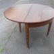 Table-console demi lune en noyer époque 1840 pied Jacob