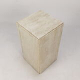 Italian travertine side table or pedestal, 1980's