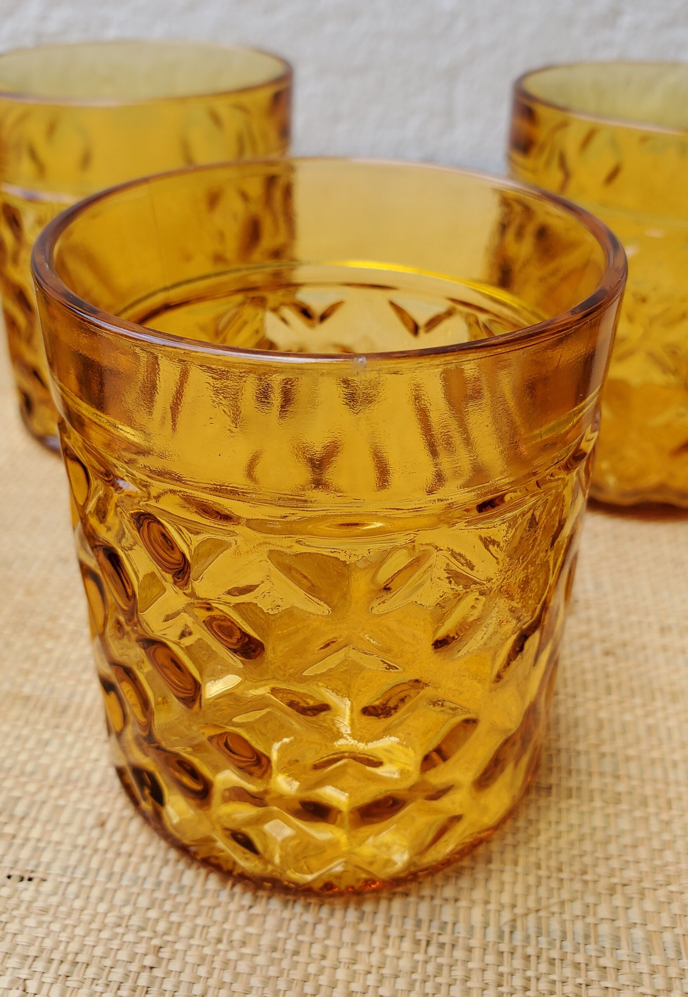 Amber glass whisky 6 glasses