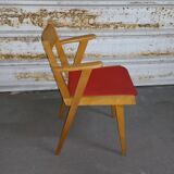 Chair red vintage compass